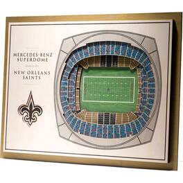 YouTheFan - New Orleans Saints 17'' x 13'' 5-Layer StadiumViews 3D Wall Art - Brown