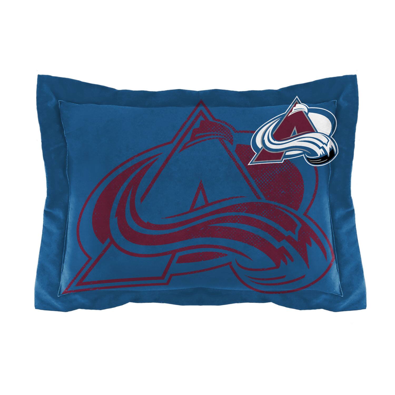Left. Sweet Home Collection - NHL Colorado Avalanche Comforter & Pillow Sham Set- Twin/Twin XL - Multicolored.