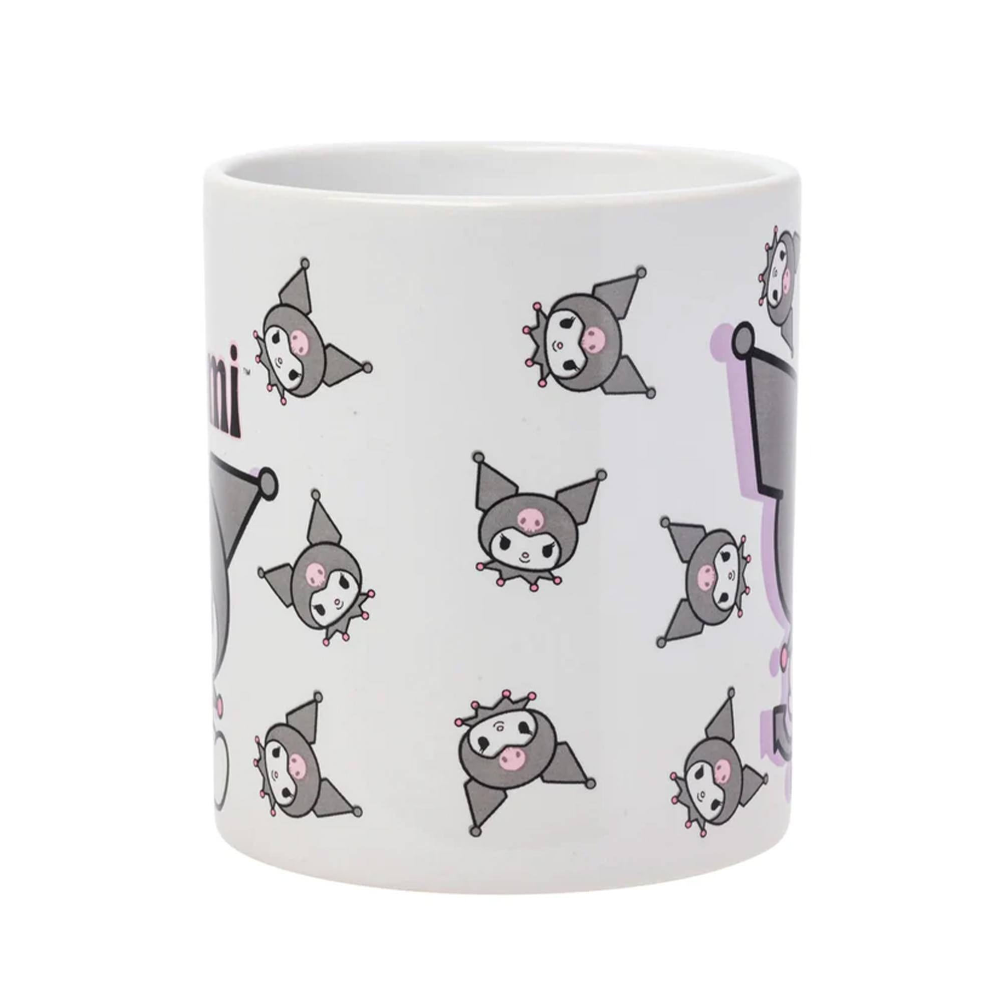 Alt View 10. Silver Buffalo - Sanrio Kuromi Naughty Poses 20 Ounce Ceramic Mug - Grey.