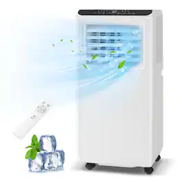 Gymax - 8000 BTU Portable Air Conditioner 3 in 1 Floor AC Unit w/ Fan & Dehumidifier Quiet Air Cooler - White