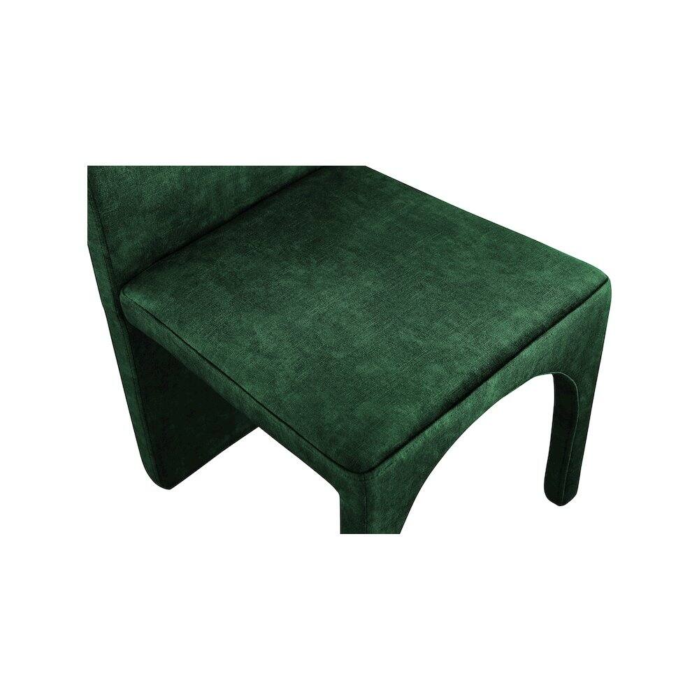 Alt View 3. Meridian Furniture - Summer Green Velvet Dining Side Chair, Set of 2 - Green.