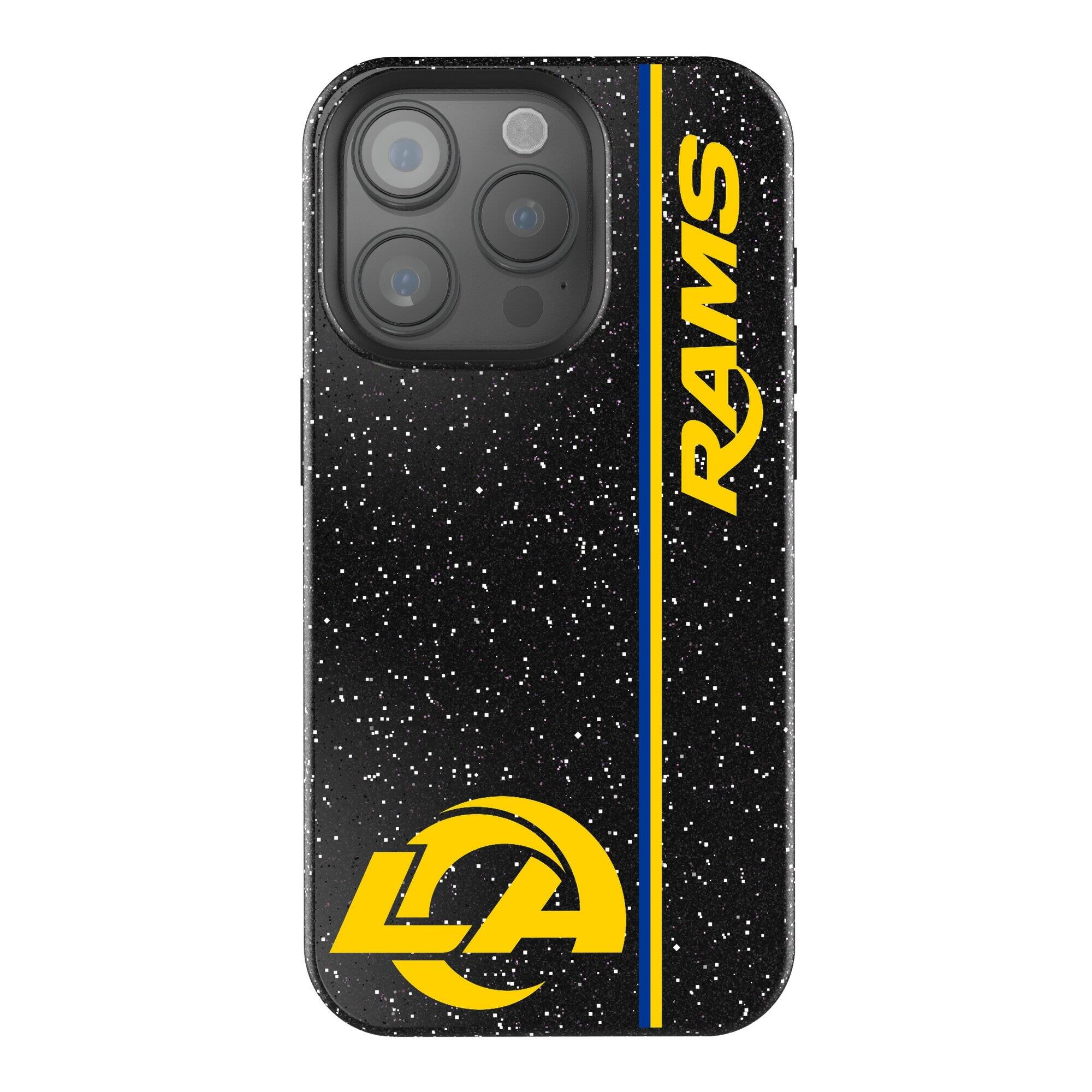 Front. Keyscaper - Los Angeles Rams iPhone Bling Case - 15 Pro Max - Black.