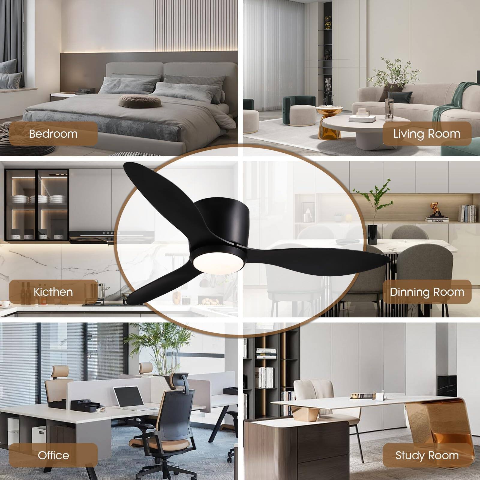 Bedroom  
Living Room  
Kitchen  
Dining Room  
Office  
Study Room