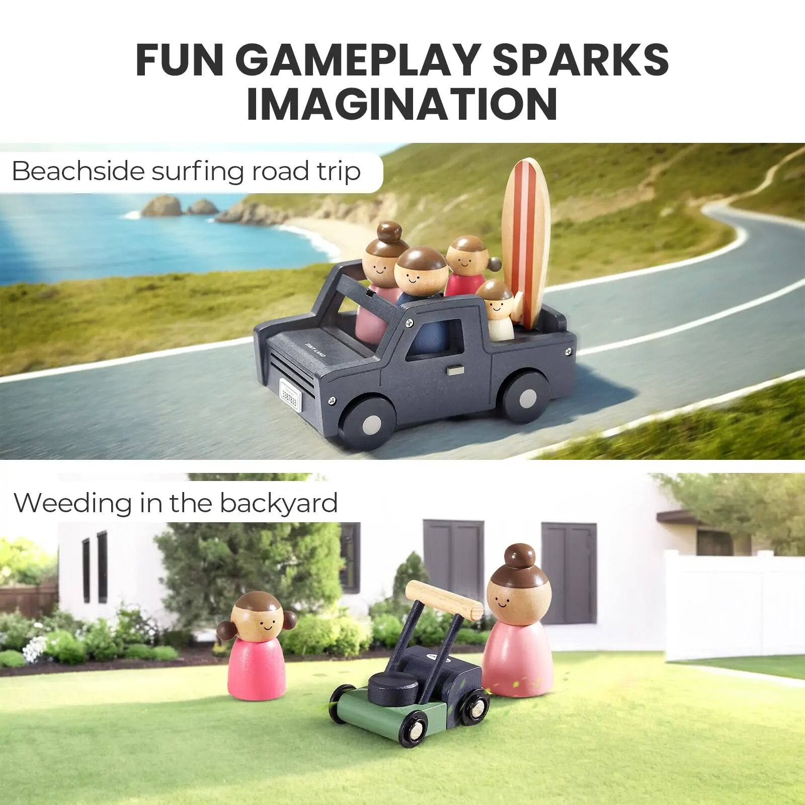 FUN GAMEPLAY SPARKS IMAGINATION

Beachside surfing road trip

Weeding in the backyard