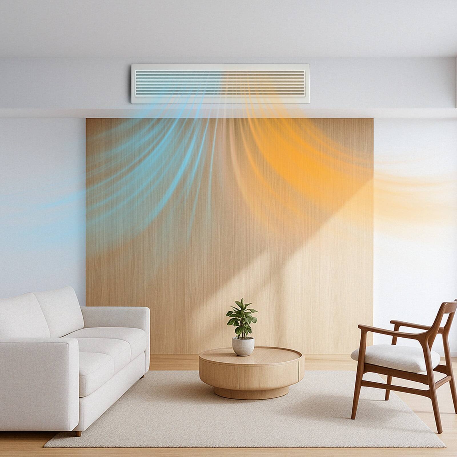 Alt View 1. Winado - 17000 BTU Smart WIFI Ducted Mini Split AC/Heating System with Inverter, 23 SEER2 Concealed Duct Air Conditioner - White.