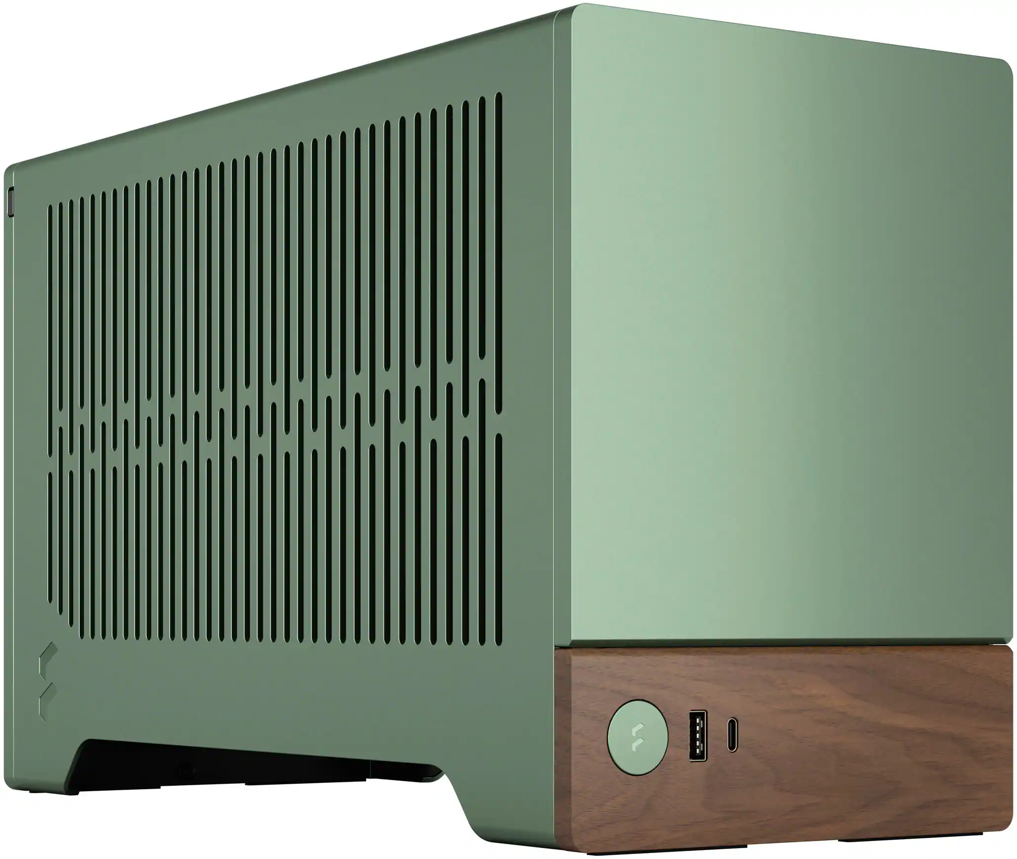 Front. Fractal Design - Terra Jade Mini-ITX Small Form Factor PC Case with PCIe 4.0 Riser - Jade.