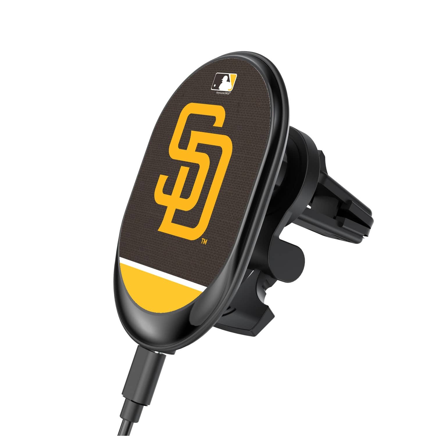 Keyscaper - San Diego Padres Wireless Magnetic Car Charger - Multicolor