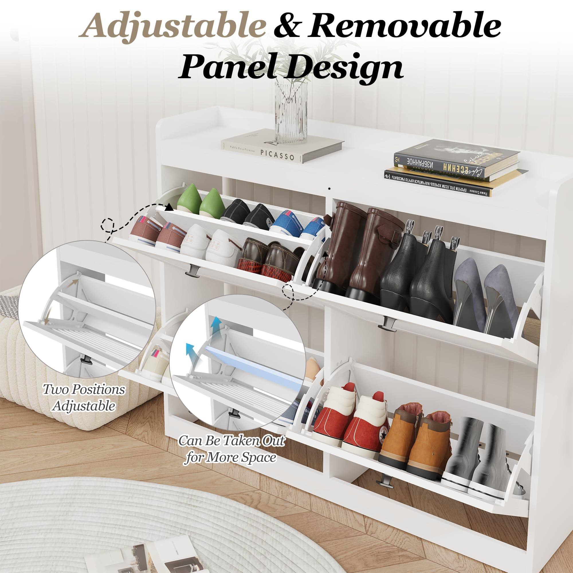 Adjustable & Removable Panel Design

Two Positions Adjustable

Can Be Taken Out for More Space