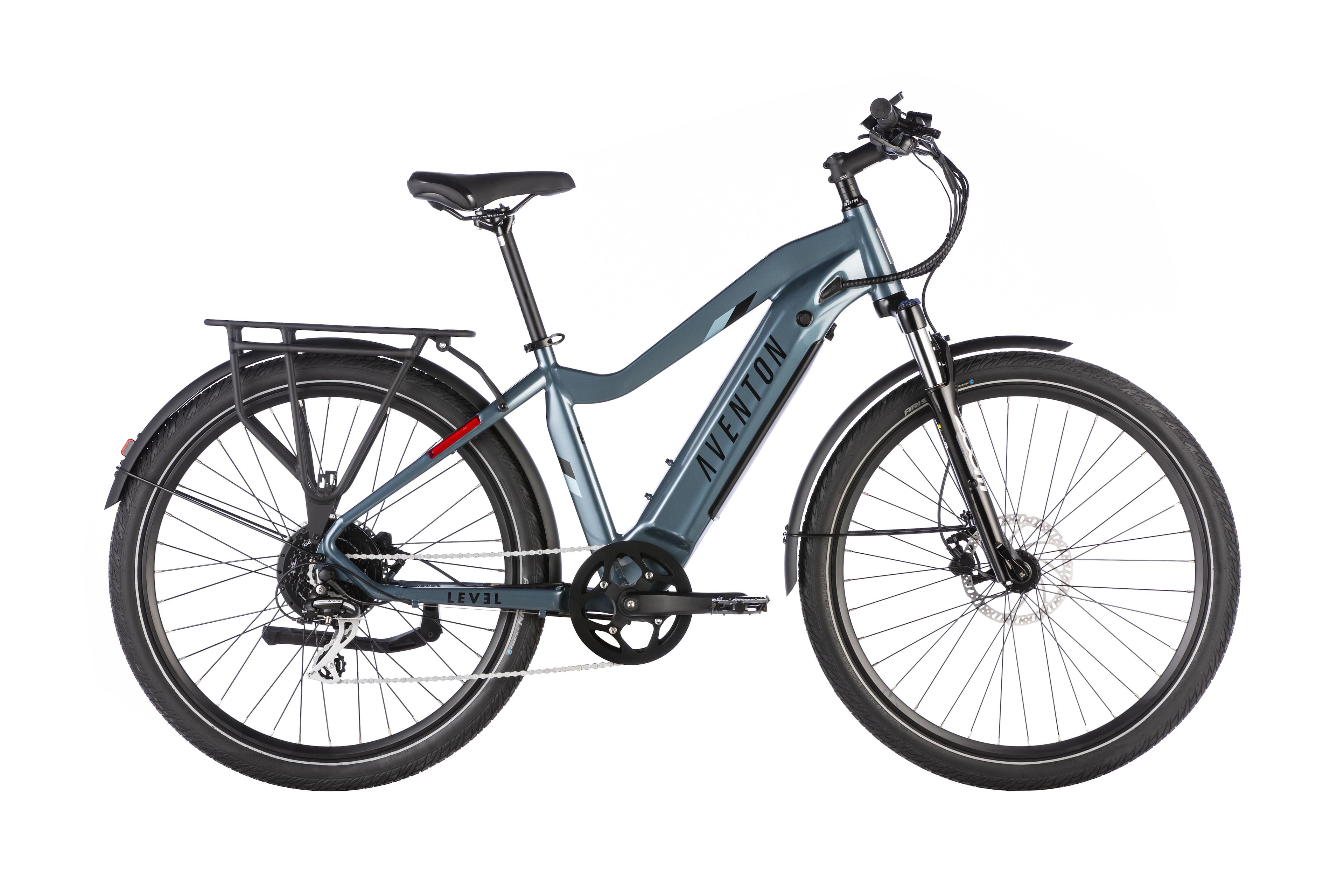 Front. Aventon - Level.2 Commuter Step-Over eBike w/ up to 60 miles Max Operating Range and 28 MPH Max Speed - Glacier Blue.