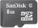 Front Standard. SanDisk - 8GB microSD Memory Card.