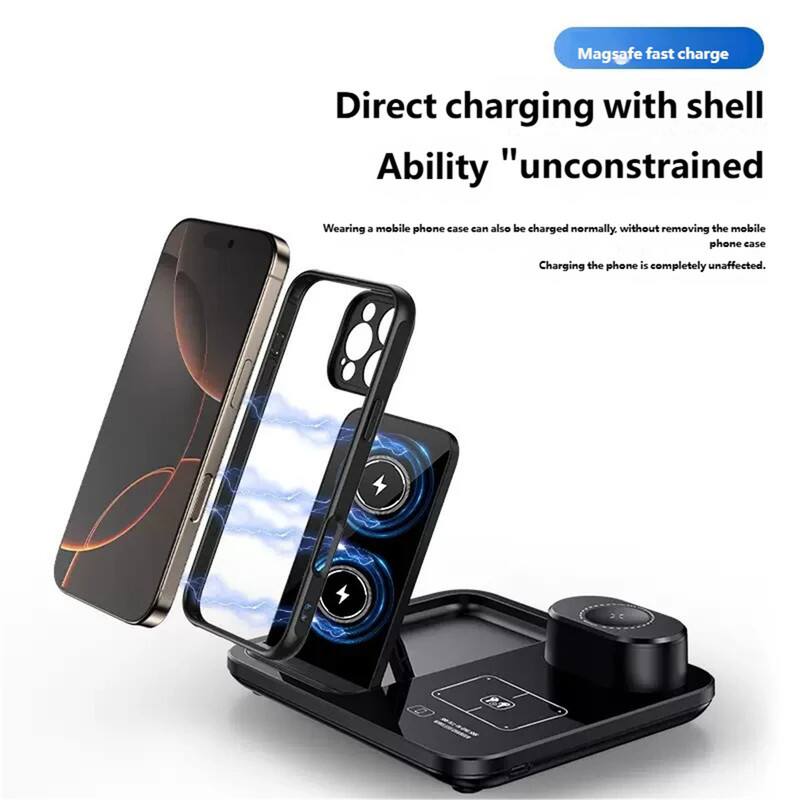 Magsafe fast charge

Direct charging with shell Ability "unconstrained"

Wearing a mobile phone case can also be charged normally, without removing the mobile phone case. Charging the phone is completely unaffected.