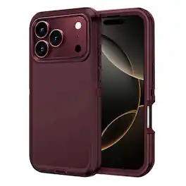 Entronix - Case Compatible with iPhone 18 Pro Max - Triple-Layer Heavy Duty Protection - Burgundy
