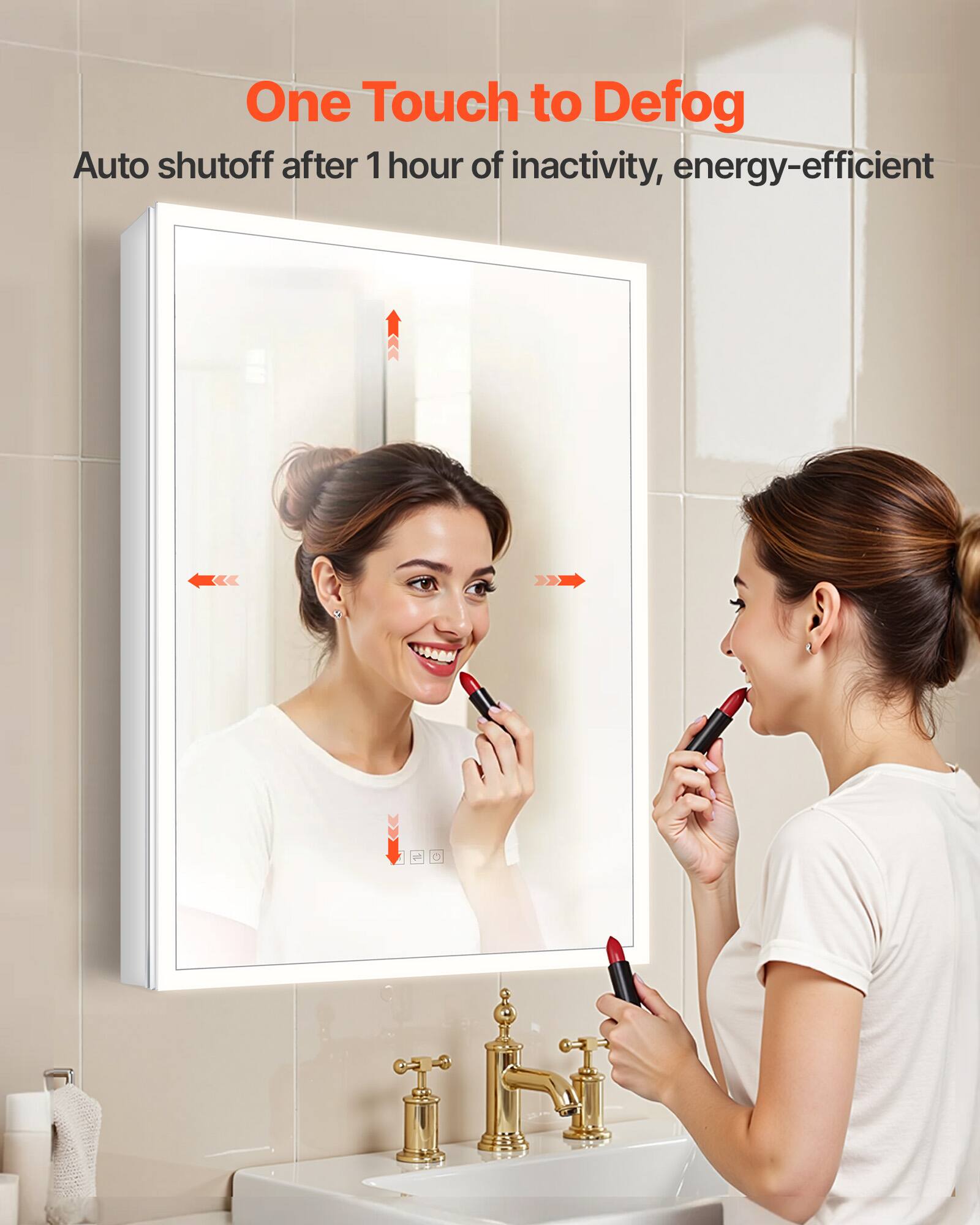 One Touch to Defog Auto shutoff after 1 hour of inactivity, energy-efficient