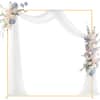 Front. VEVOR - Arch Backdrop Stand, 6.6 x 6.6 ft, Stable Structure, Easy Assembly, Square Gold Metal Arch Backdrop Stand for Wedding - Gold.