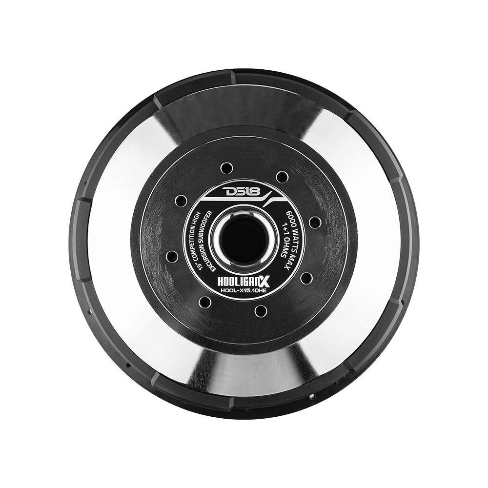 D518 HIGH SUBWOOFER 1+1 6000 COMPETITION EXCURSION OHMS WATTS 15" MAX HOOLIGANX HOOL-X15.1DHE
