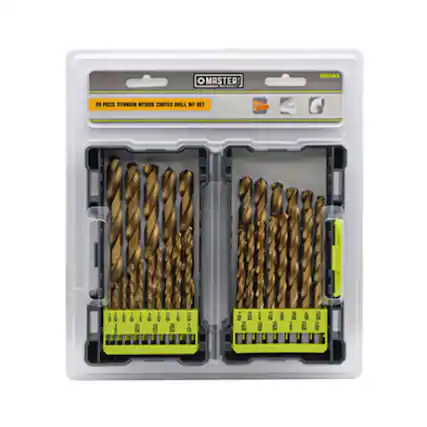 OMASTER 159083 29 PIECE TITANIUM NITRIDE CORNER DRILL BIT SET