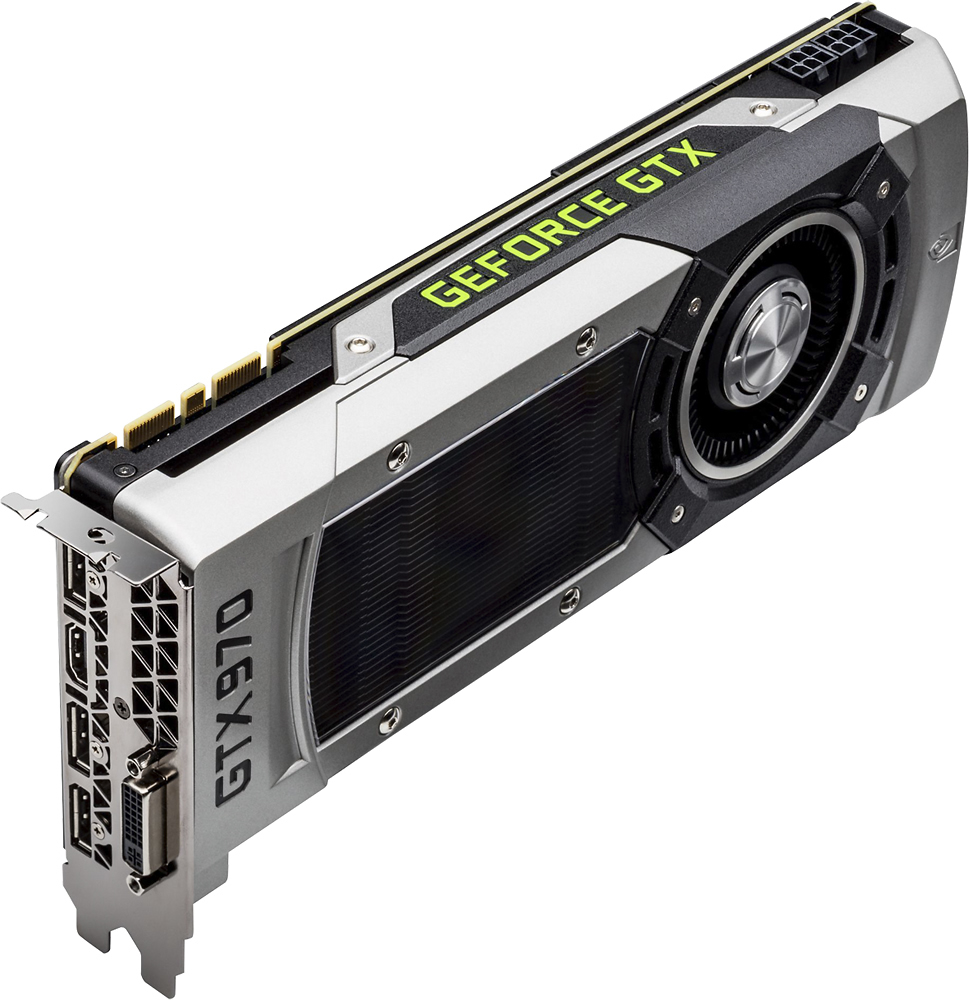 Best Buy Nvidia Geforce Gtx 970 4gb Gddr5 Pci Express 3 0 Graphics Card Silver Black 9001g