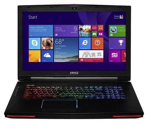 Front. MSI - GT72 Dominator-216 17.3" Laptop - Intel Core i7 - 12GB Memory - 1TB HDD + 128GB Solid State Drive - Aluminum Black.