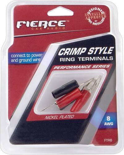 Front Standard. TRUCONNEX - TRUCONNEX - 8 AWG Ring and Fork Terminals - (4-Pack) - Gold/Red/Black - Gold/Red/Black.