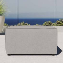 Saybrook Outdoor Patio Upholstered Sectional Sofa Ottoman by Modway - Gray