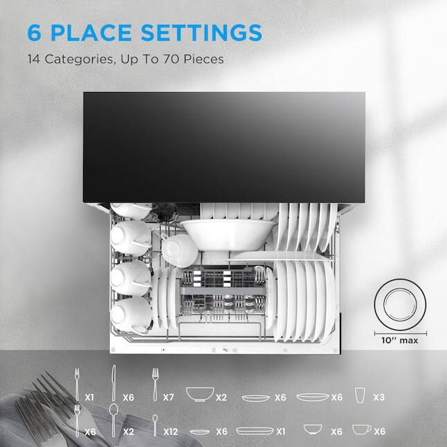 6 PLACE SETTINGS  
14 Categories, Up To 70 Pieces  

10" max  

x1 x6 x7 x2 x6 x6 x3 x6 x2 x12 x6 x1 x6 x6