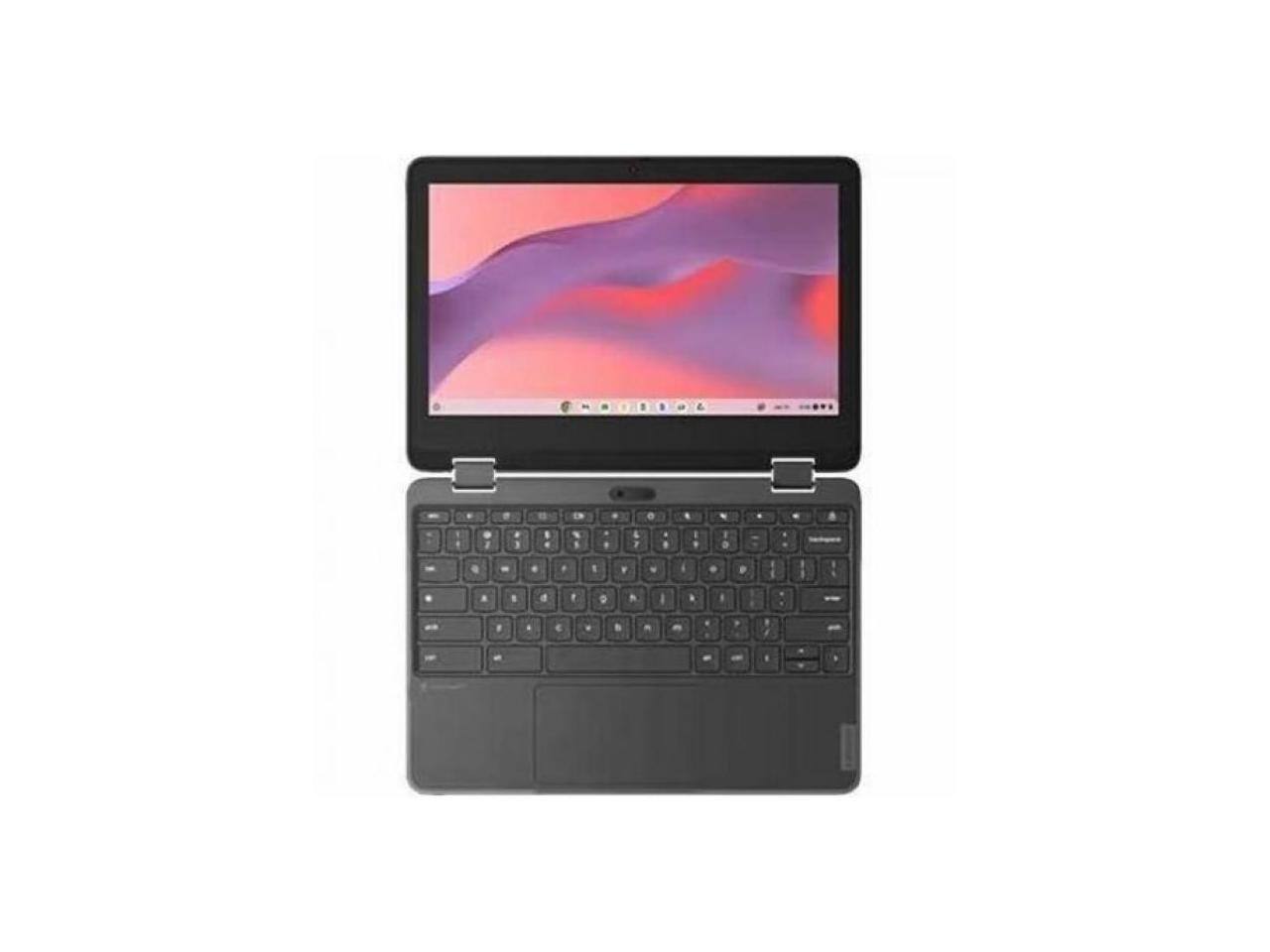 Alt View 5. Lenovo - Lenovo 300e Yoga 11.6" HD Touchscreen Convertible 2 in 1 Chromebook ARM Cortex A76 8GB RAM 64GB eMMC Graphite Gray - ARM - Gray.