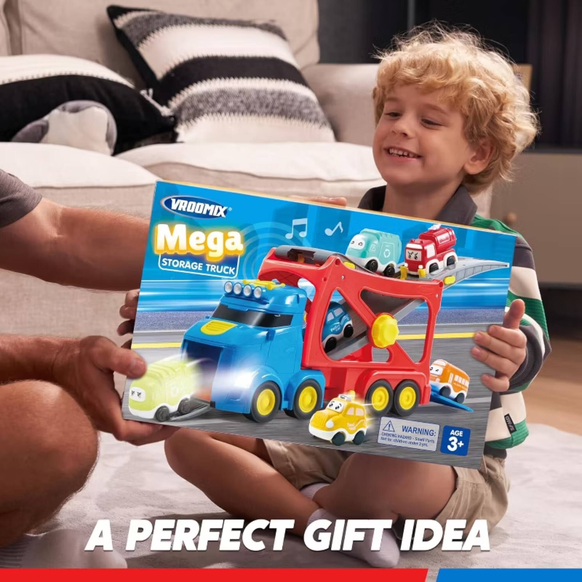VROOMIX Mega STORAGE TRUCK

WARNING: AGE 3+

A PERFECT GIFT IDEA