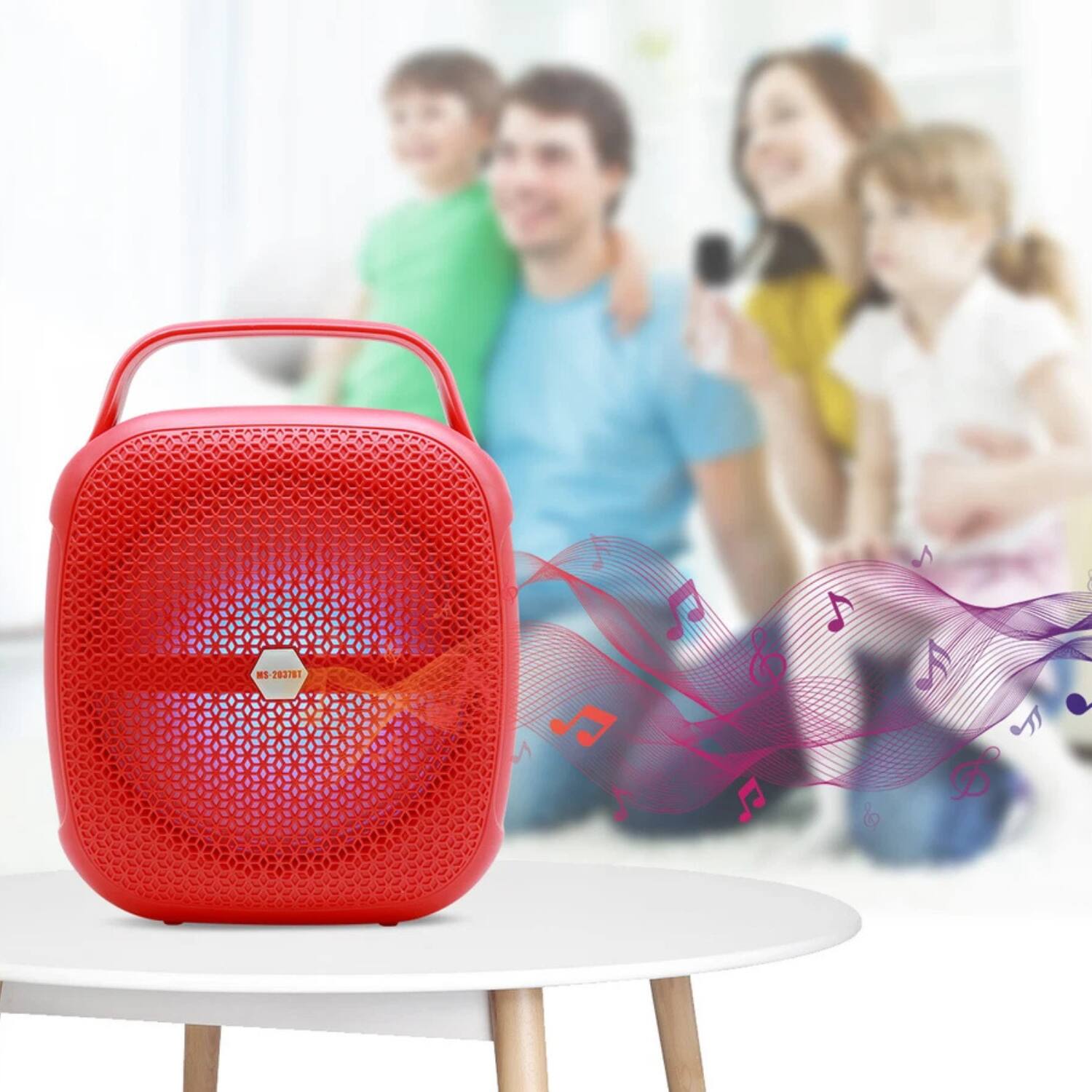 Left. Stock Preferred - 8-Inch Portable Bluetooth Speaker Red.
