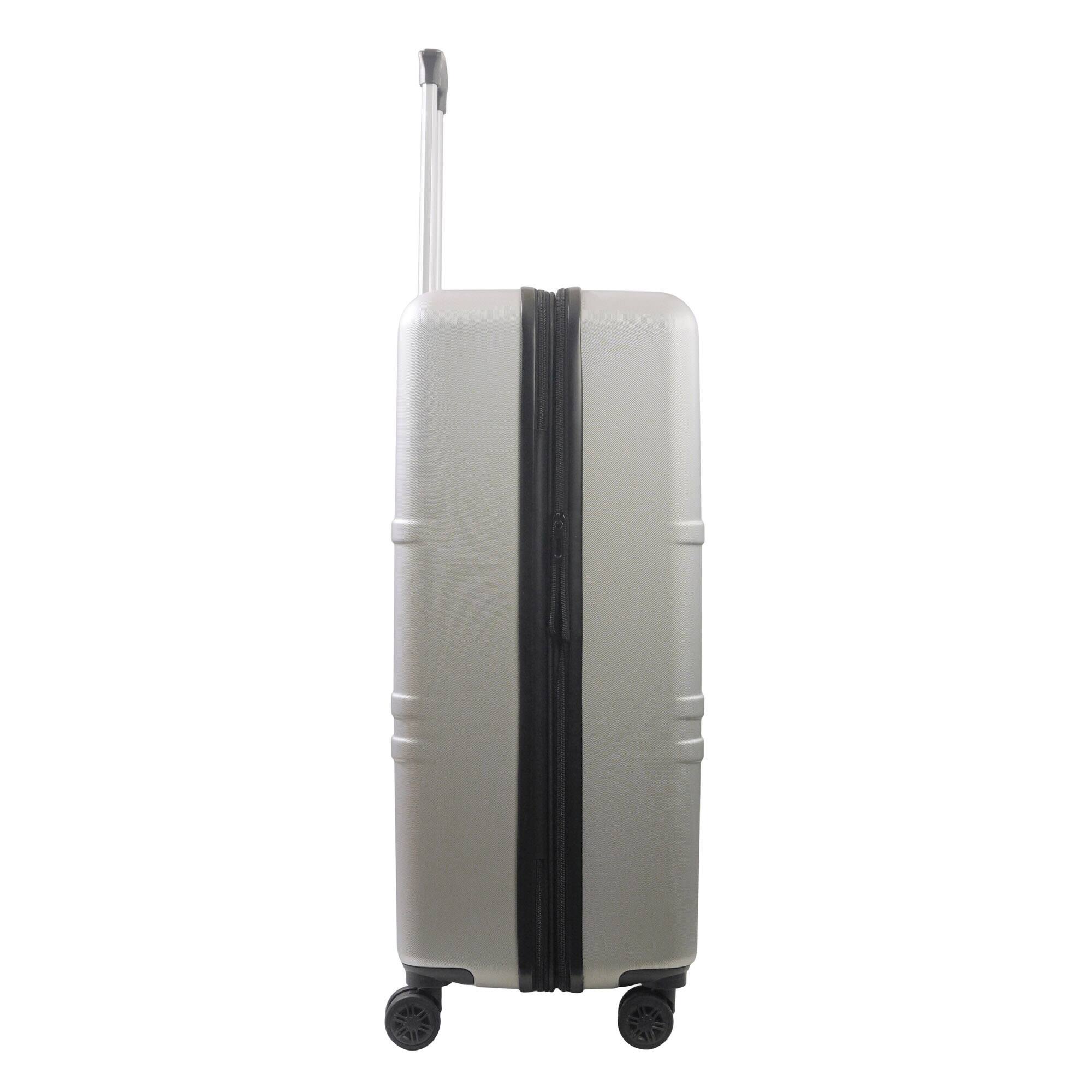 Left. American Dreamliner - 30" Hardside Luggage with Expansion - SILVER GREY.