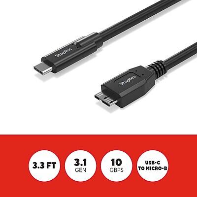 Staples 3.3 FT 3.1 GEN 10 GBPS USB-C TO MICRO-B