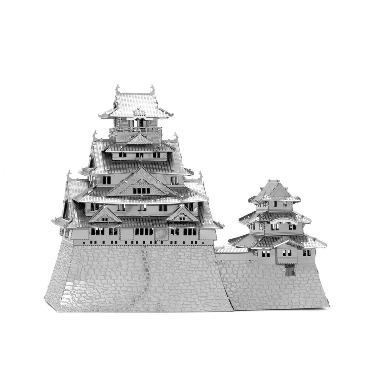Alt View 3. Metal Earth - Metal Earth Premium Series Osaka Castle 3D Metal Model Kit Fascinations - Silver.