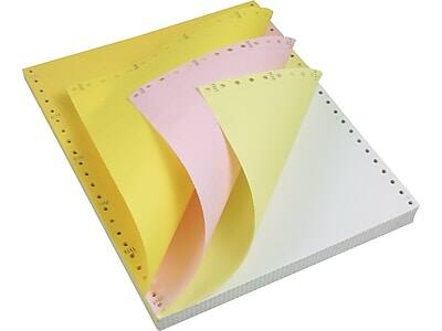 Alt View 1. Staples -  9.5" x 11" Carbonless Paper, 15 lbs, 100 Brightness, 800/Carton  - White/Pink/Canary.