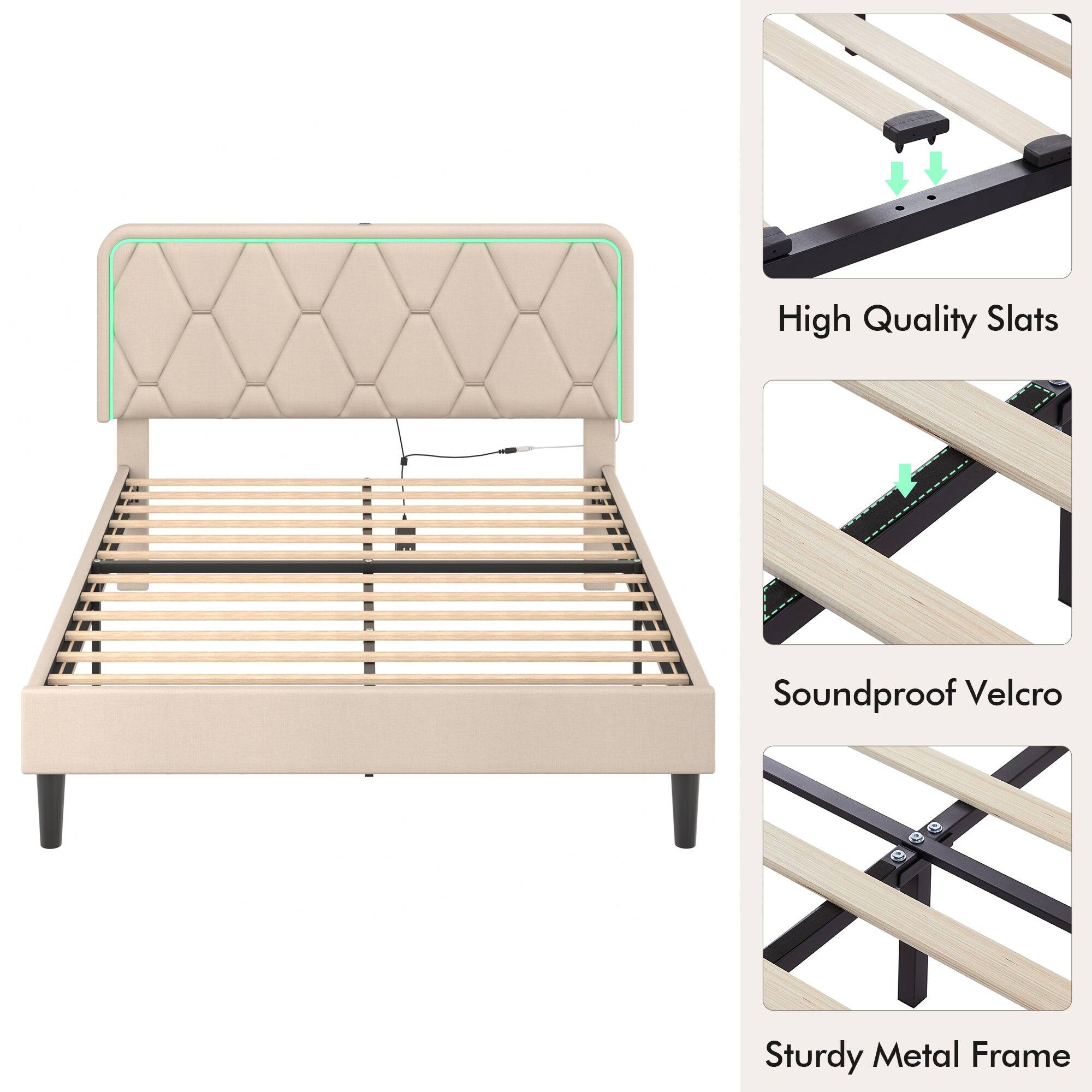 High Quality Slats  
Soundproof Velcro  
Sturdy Metal Frame