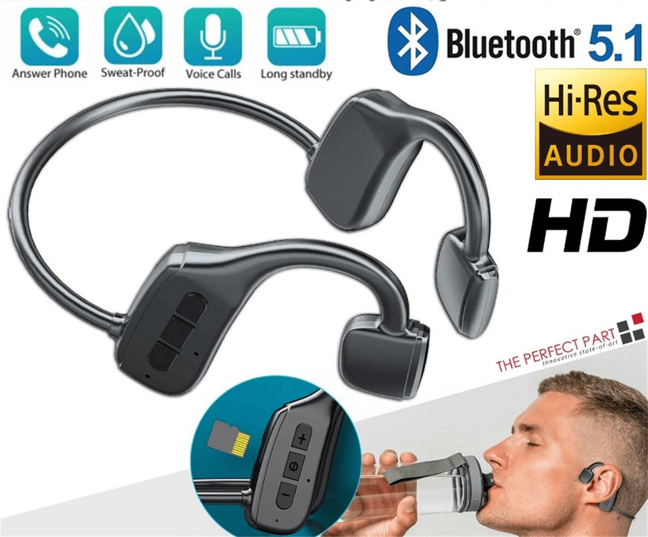 Answer Phone Sweat-Proof Voice Calls Long standby Bluetooth 5.1 Hi-Res AUDIO HD state-of-art THE PERFECT PART Innovative