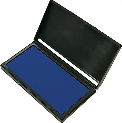 Front. 2000 Plus - 2000 PLUS Gel Stamp Pad, Blue Ink (030258) - Black.