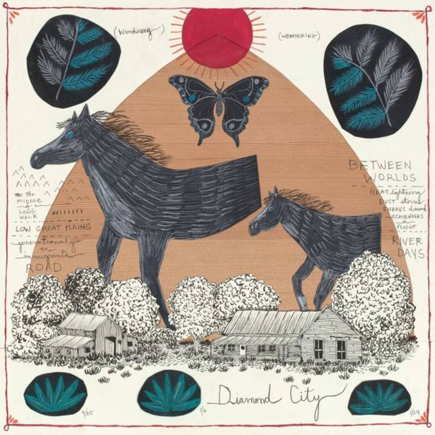 (Wondering)  
MIDDLE LONE  
4LS WALK LOW  
GREAT PLAINS  
immigrants  
ROAD BETWEEN WORLDS  
HEAT lightning DUST stoves SNAKES sound  
GEAVENDERS FLIGHT  
RIVER DAYS  
4/5  
Diamond City  

BETWEEN WORLDS  
HEAT lightning DUST stoves SNAKES sound  
FLIGHT  
RIVER DAYS  

(Wondering)