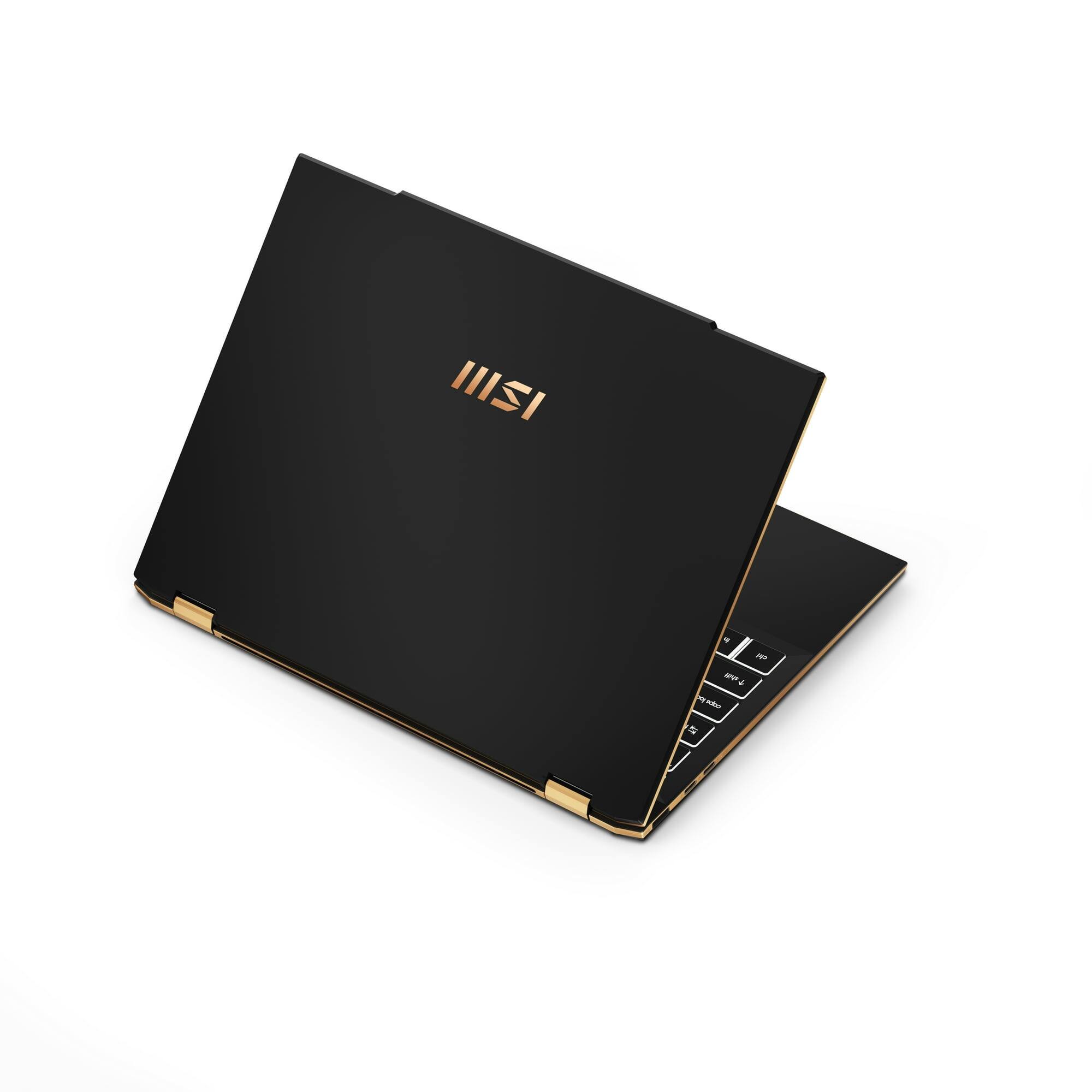 Left. MSI - MSI Summit, 13.3" WUXGA, TS, 2-in-1, Laptop, Ultra 7-155H 16GB 1TB W11H - Black.