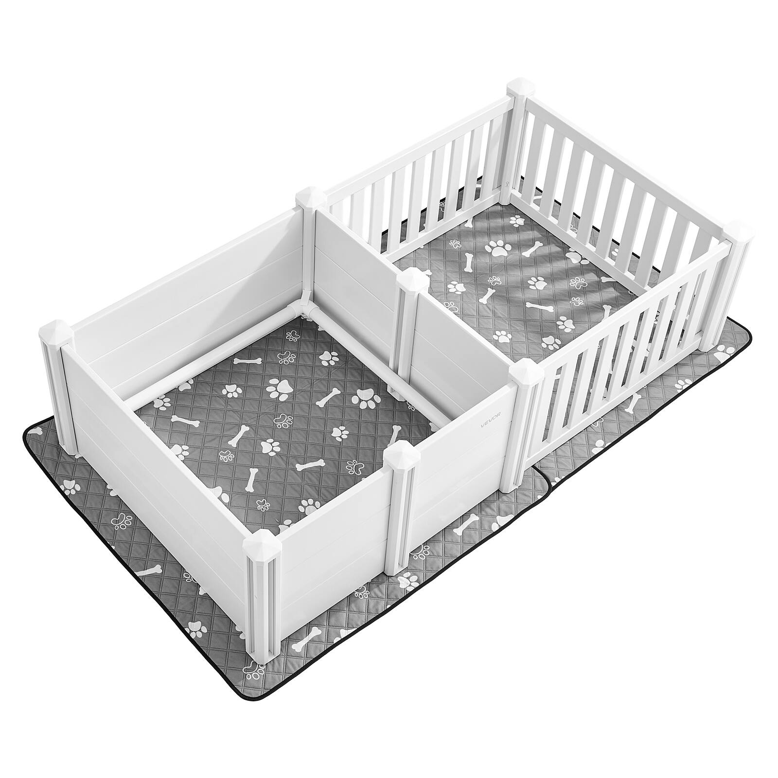 Alt View 5. VEVOR - Dog Whelping Box, 73x38x19.7 in, Plastic Dog Whelping Pen with Adjustable Height Door, Puppy Playpen.