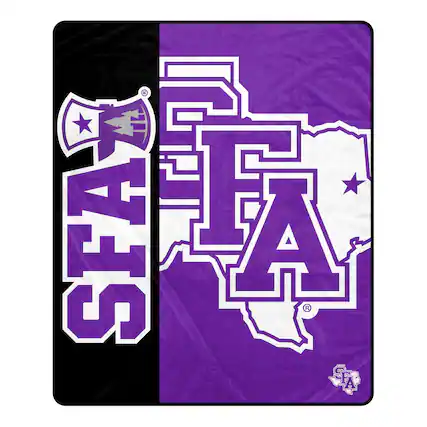 Front. Pegasus - Stephen F Austin Lumberjacks 50" x 60" Endzone Ultra Soft Throw Blanket - Multicolor.