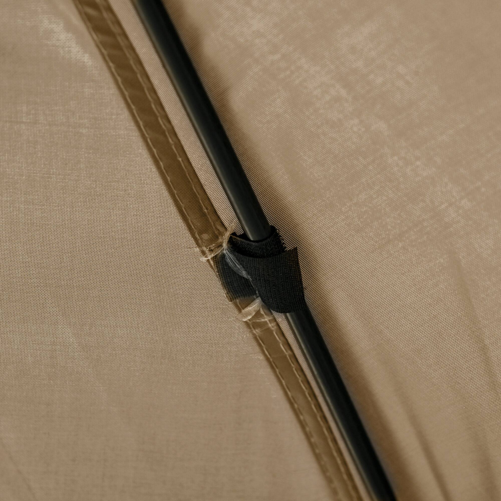 Alt View 7. Outsunny - Hexagon Pop Up Party Tent Gazebo with Mesh Netting Walls & Shaded Interior - Beige.