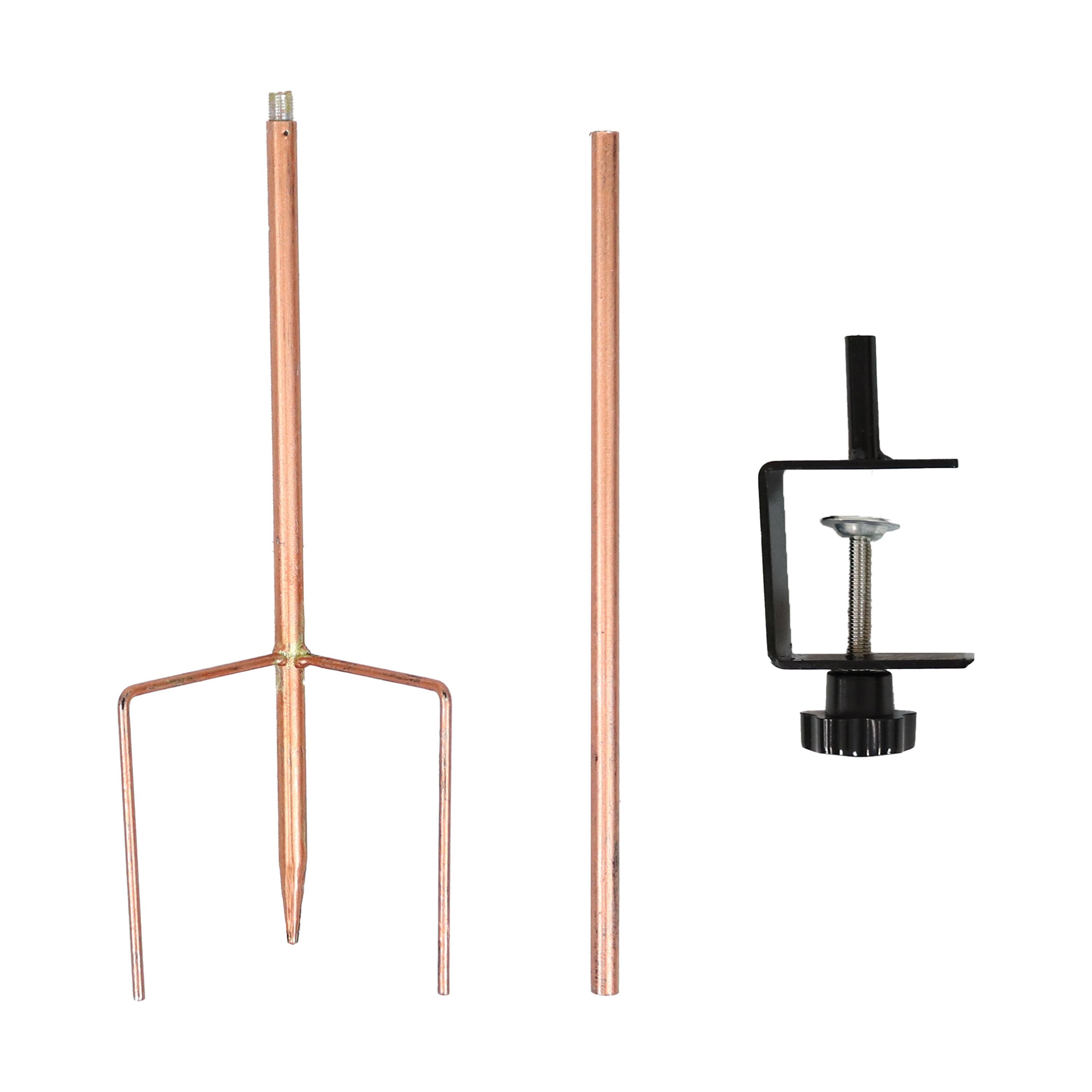 Alt View 4. Sunnydaze - Deck-Mounted Glass Bird Bath with Stake - Blooming Sunflower.