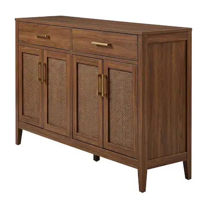Front. Crosley Furniture - Milo Sideboard - Dark Brown.