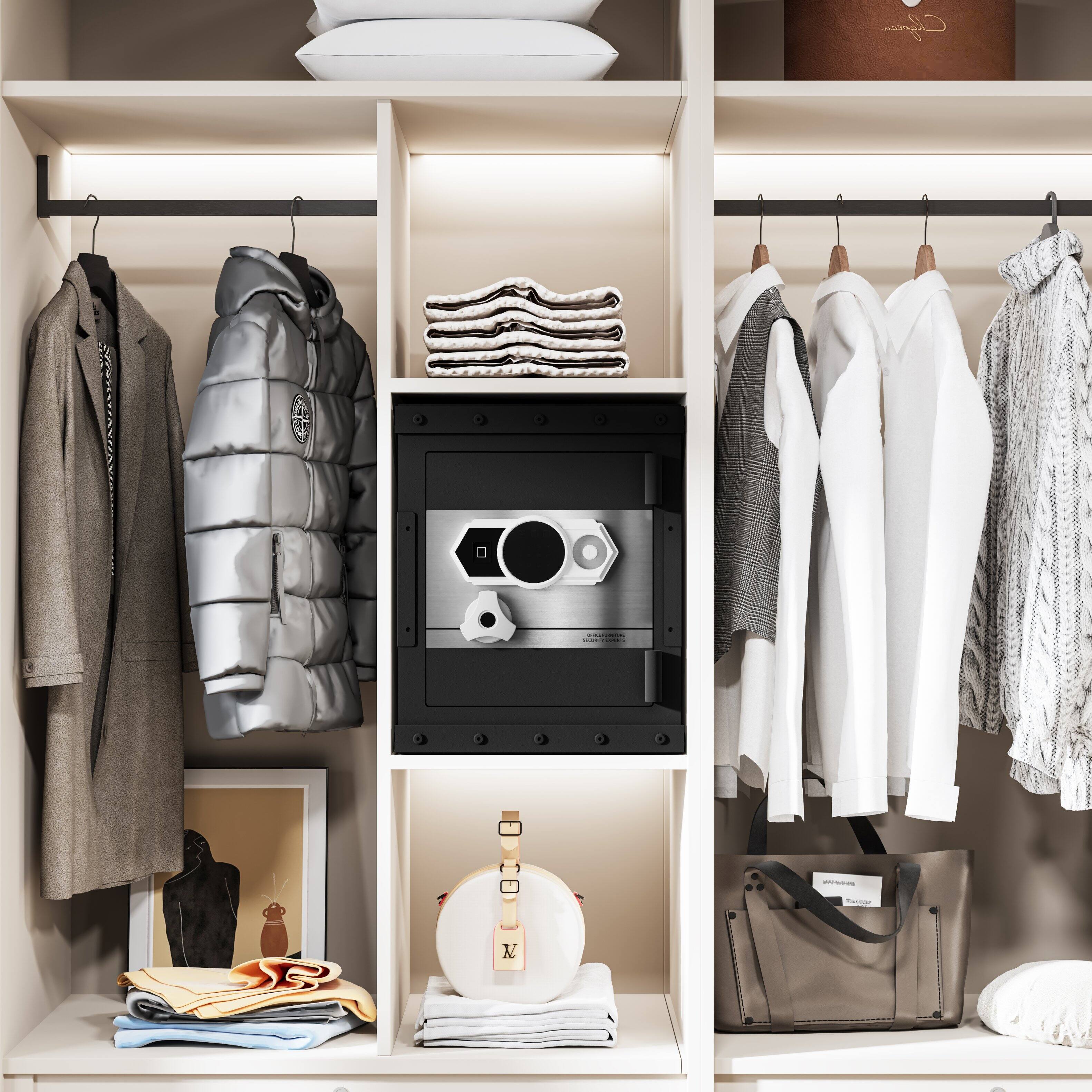 Alt View 4. GOODSILO - Large Digital Safe - Steel Security Box for Home & Office - Three-Lock System - Black.