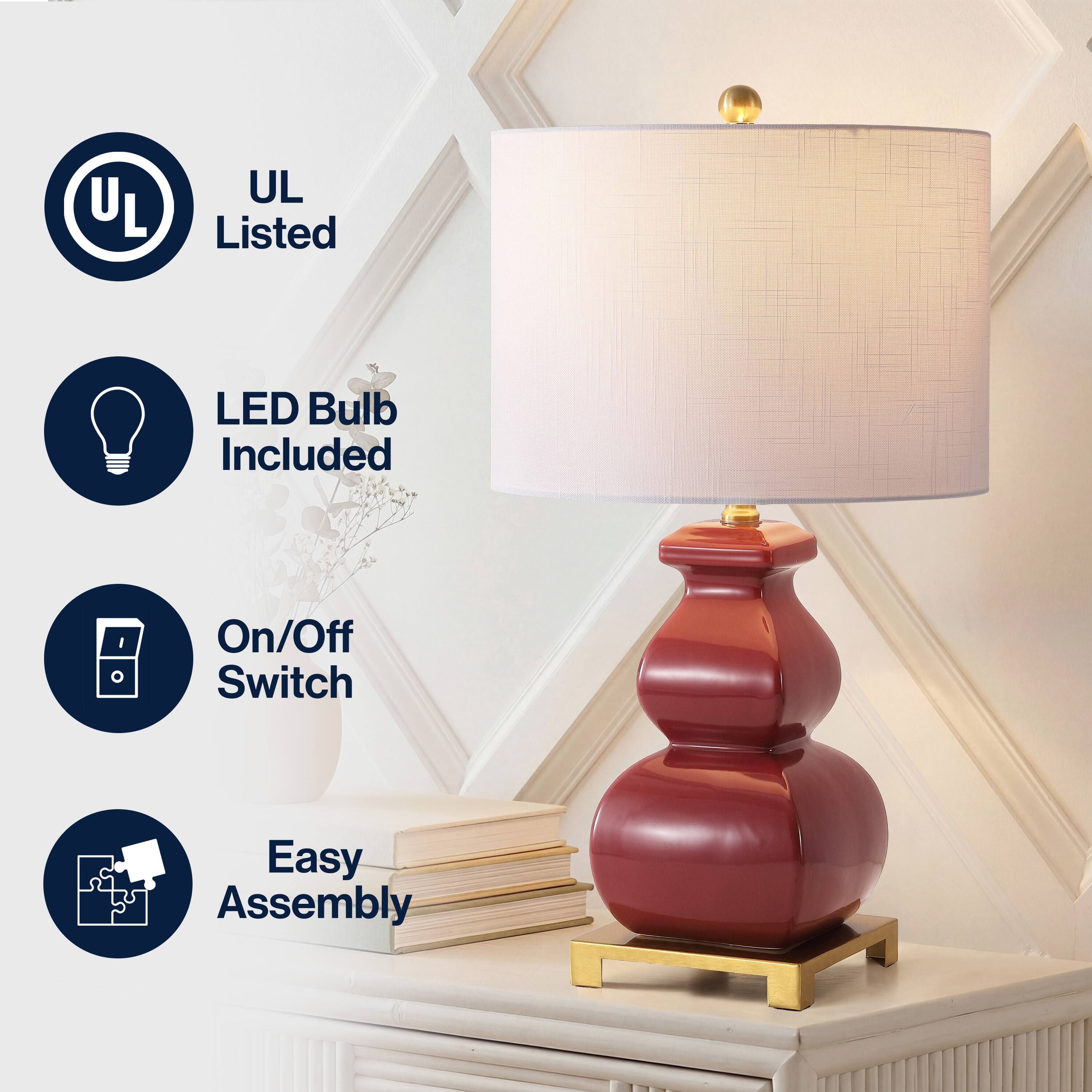 UL Listed  
LED Bulb Included  
On/Off Switch  
Easy Assembly