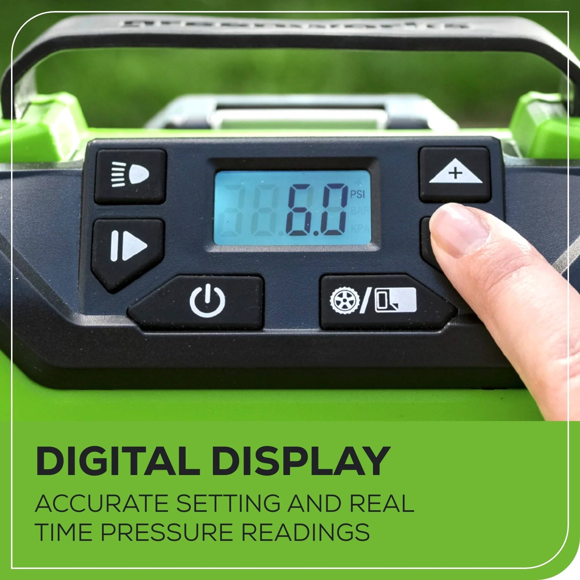 PSI 8.8 P BAR + / I DIGITAL DISPLAY ACCURATE SETTING AND REAL TIME PRESSURE READINGS