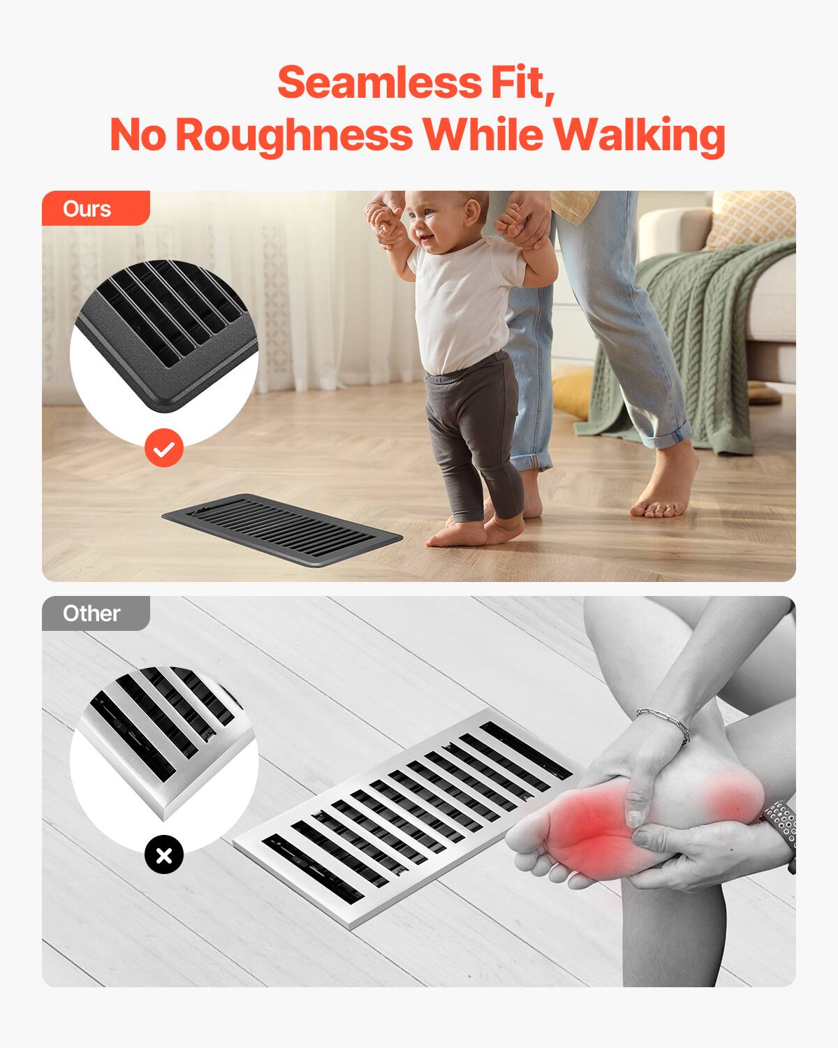 Seamless Fit, No Roughness While Walking

Ours

Other