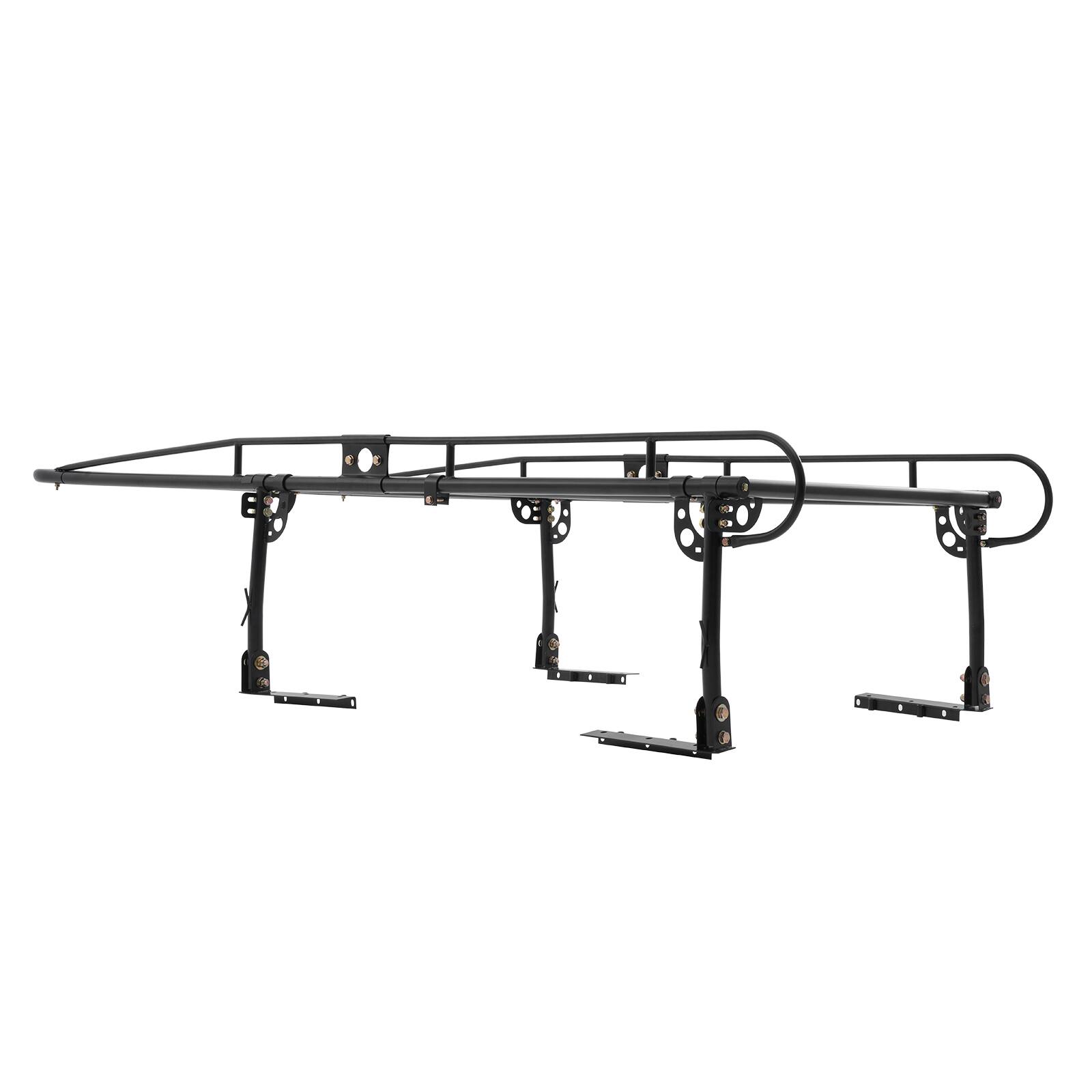 Alt View 5. VEVOR - Truck Ladder Rack,1000 LBS/454 KG Strong Capacity Truck Racks,Non-Drilling/Drilling Installation for Long or Heavy Cargo - Black.