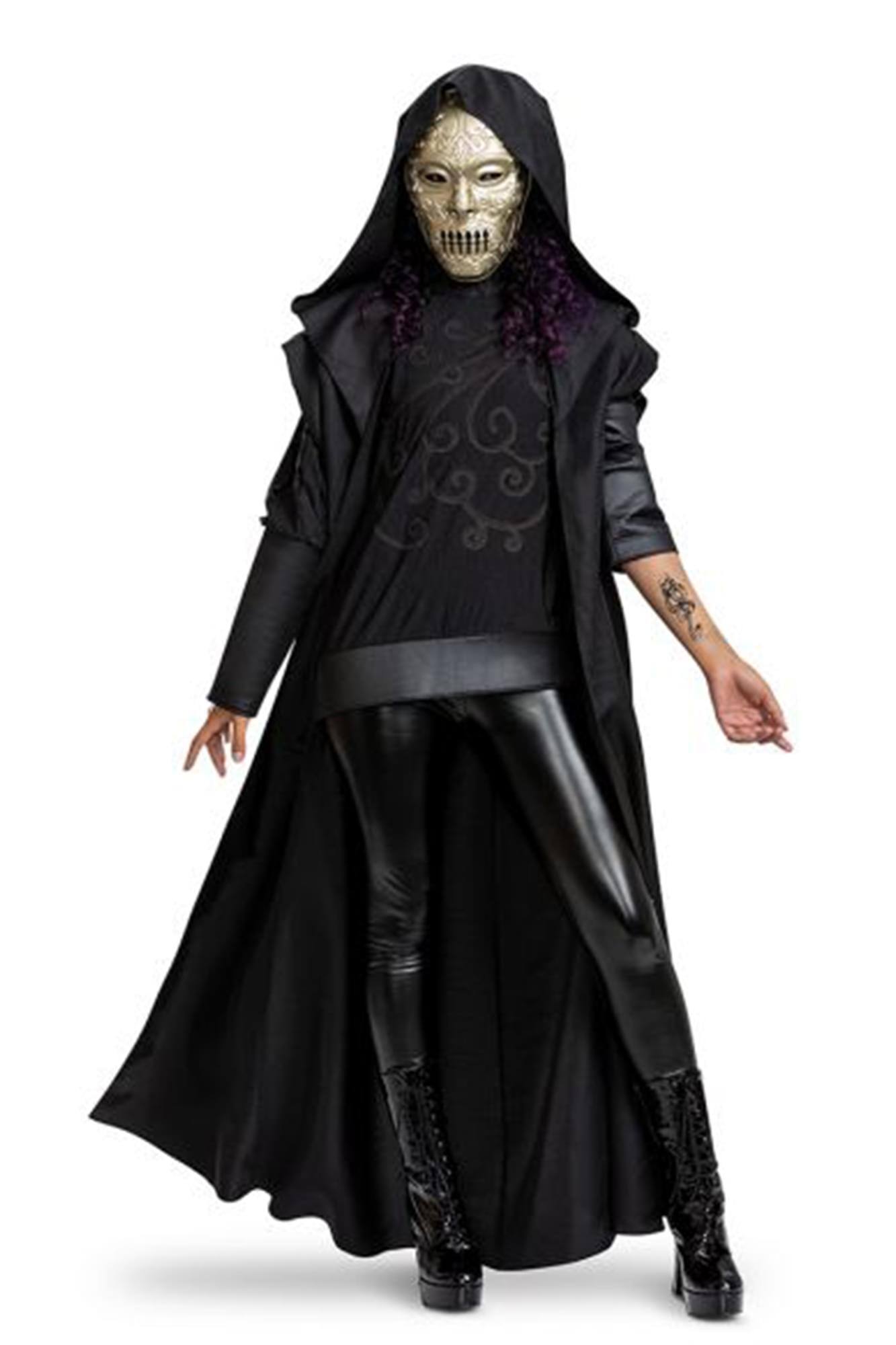 Alt View 10. Disguise - Harry Potter Death Eater Deluxe Adult Costume | Large/ X-Large - Black.
