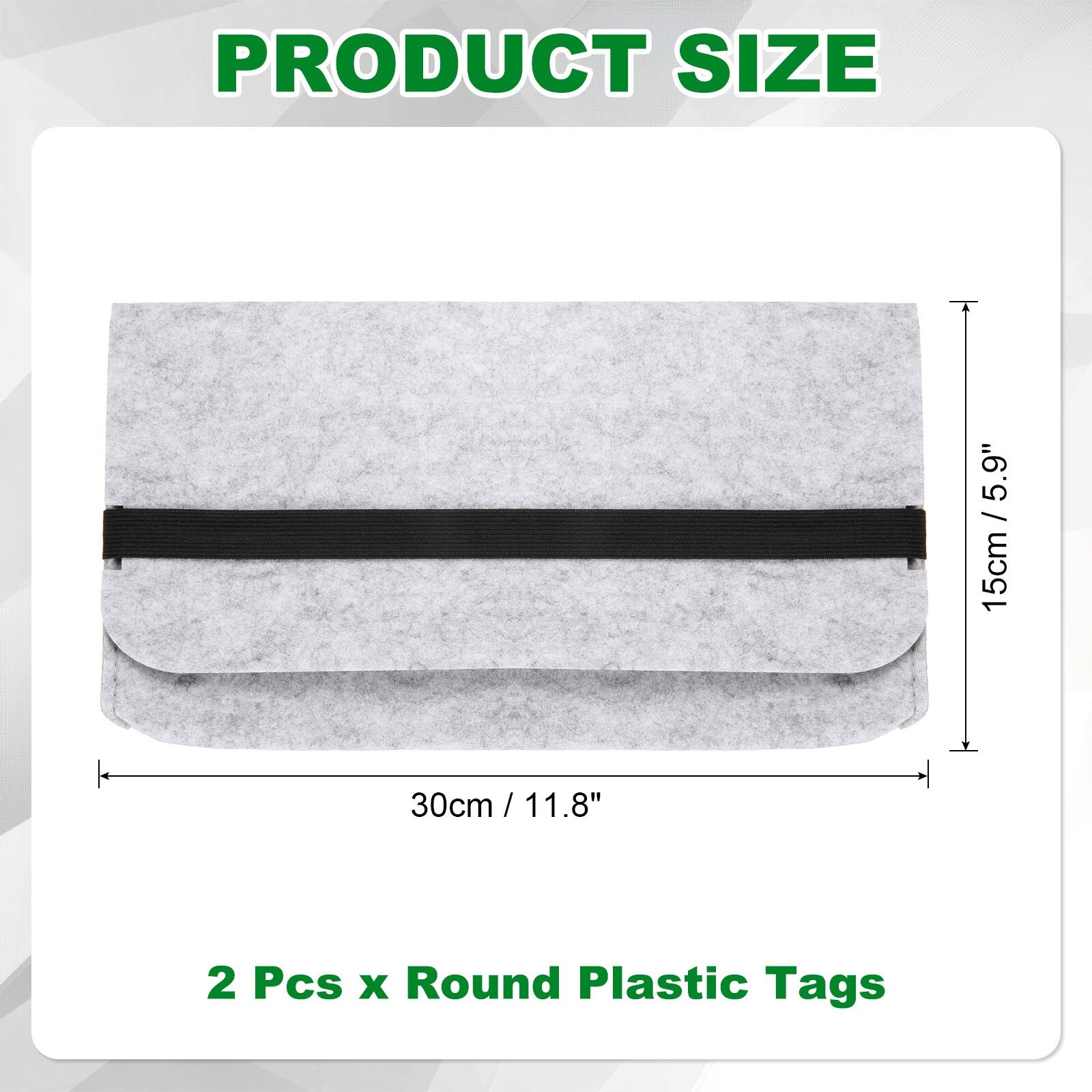 PRODUCT SIZE

5.9" / 15cm / 5.9" 30cm / 11.8" 2 Pcs x Round Plastic Tags