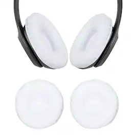 Unique Bargains - 2pcs Universal Wireless Ear Pads Replacement Cushions 2.6 Inch Soft High Density for Headphones Gaming - White